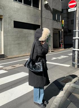 KERNEL COSMOS 曼彻斯特冬日 重工滩羊毛领保暖派克羽绒服外套