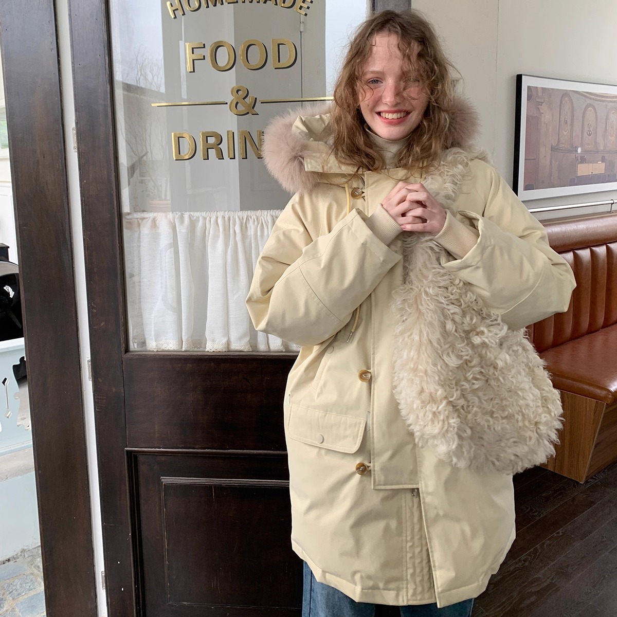 KERNEL COSMOS 日耳曼冬城 重工真毛领连帽加厚派克高克重羽绒服