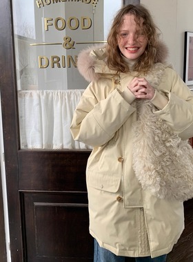 KERNEL COSMOS 日耳曼冬城 重工真毛领连帽加厚派克高克重羽绒服