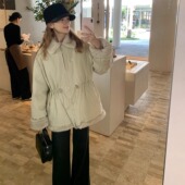 冬季 KERNEL COSMOS雪屋围炉 保暖拼接毛毛翻领抽绳收腰通勤羽绒服