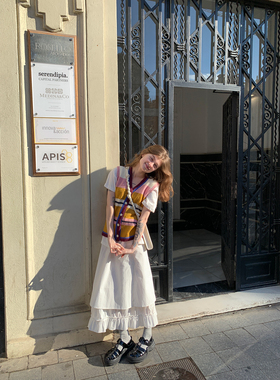 KERNEL COSMOS 北欧博主小众重工撞色设计感条纹毛衣针织马甲背心