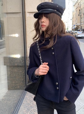 KERNEL COSMOS 奥斯陆内港 老钱腔调立领复古金属扣短款夹克外套