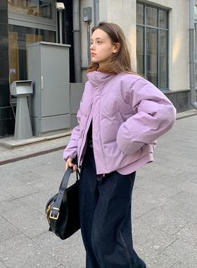 KERNEL COSMOS 芝士芋泥泡芙 小个子可拆卸羊羔毛领短羽绒服