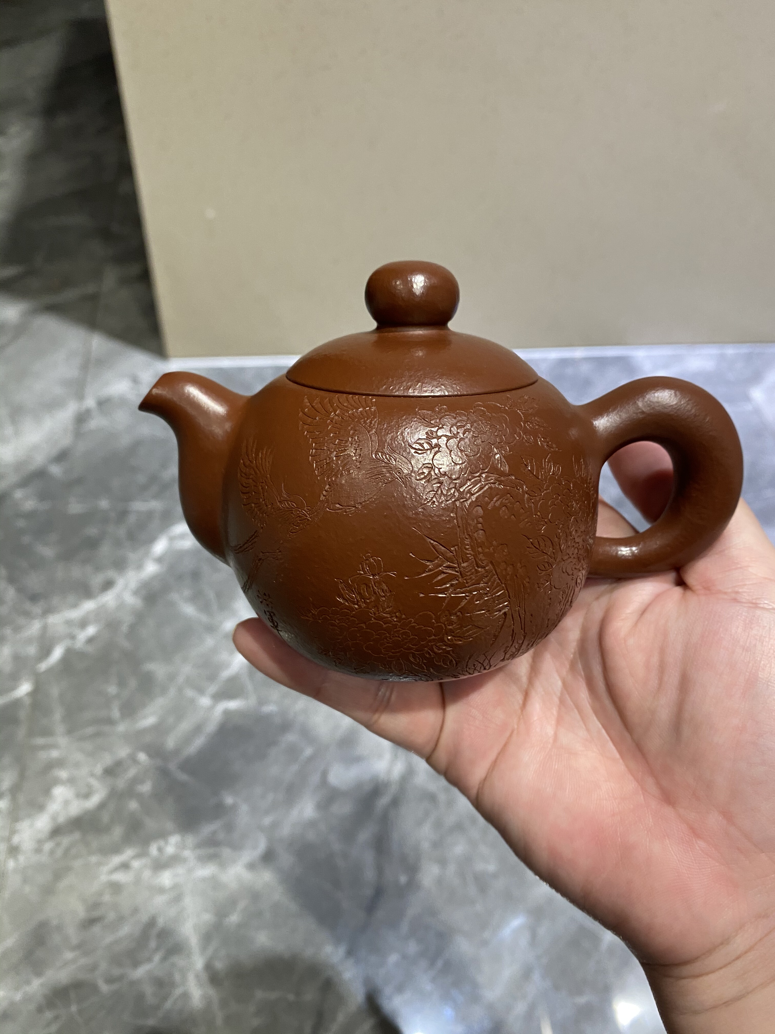 紫砂壶福利粗砂紫朱泥圆珠纳底220c c