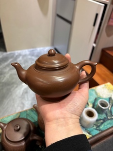紫砂壶福利老紫泥笑樱300c c