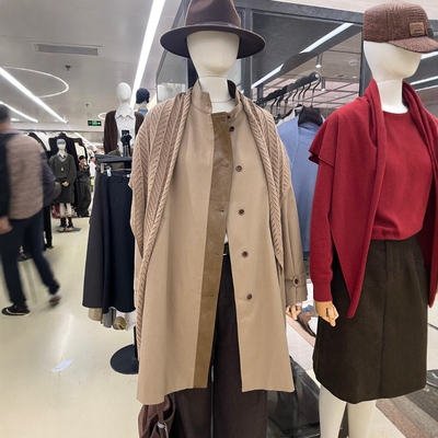 MMC韩系立领中长款风衣通勤