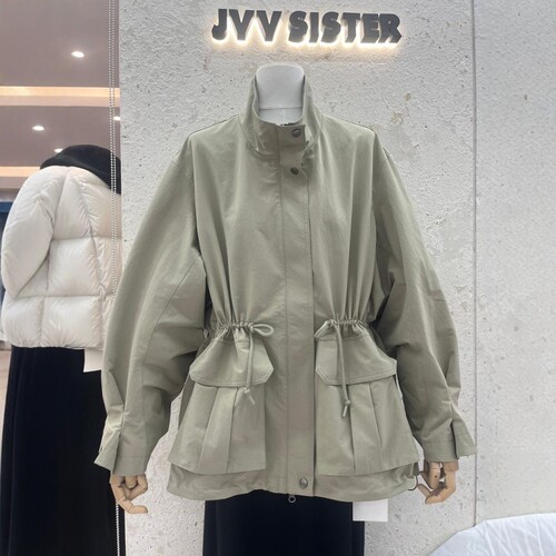 JVV韩版工装立领短款风衣女秋冬