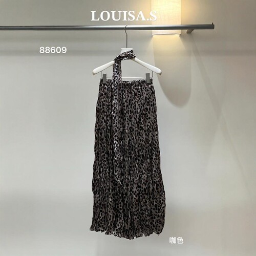 LOUISA.S秋季豹纹显瘦半身裙