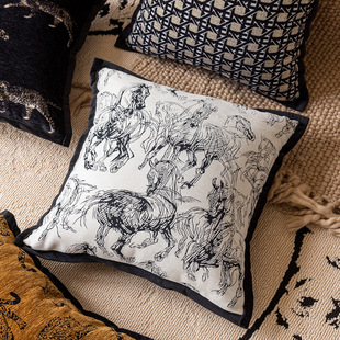 中古风沙发抱枕套批发客厅样板间装 饰靠枕床头靠垫床上靠背高级