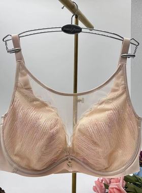 Comfit内衣女大胸显小超薄大码文胸抹胸式网纱性感胸罩CB00123