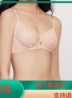 安莉芳专柜新品蕾丝花边女士文胸大胸显小软钢圈舒适内衣EB00790