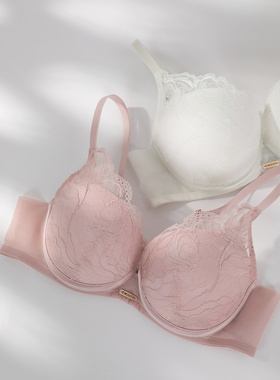安莉芳专柜新品厚杯小胸聚拢文胸上托蕾丝内衣EB00585/EBQ0585