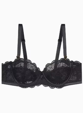 安莉芳法式半杯薄款蕾丝文胸女士性感单层围大胸显小内衣EB00514