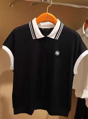比音勒芬专柜正品26夏新款女士休闲短袖T恤上衣Polo衫8822455A18