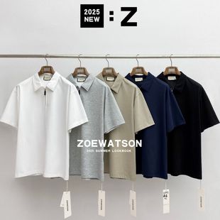 Z2597 Z.W 夏季 POLO上新微宽松版 半开拉链简约POLO衫