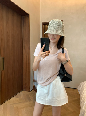 Hers-新好舒服（全员自留三四件）莱赛尔冰感面膜纯色短袖T恤8063