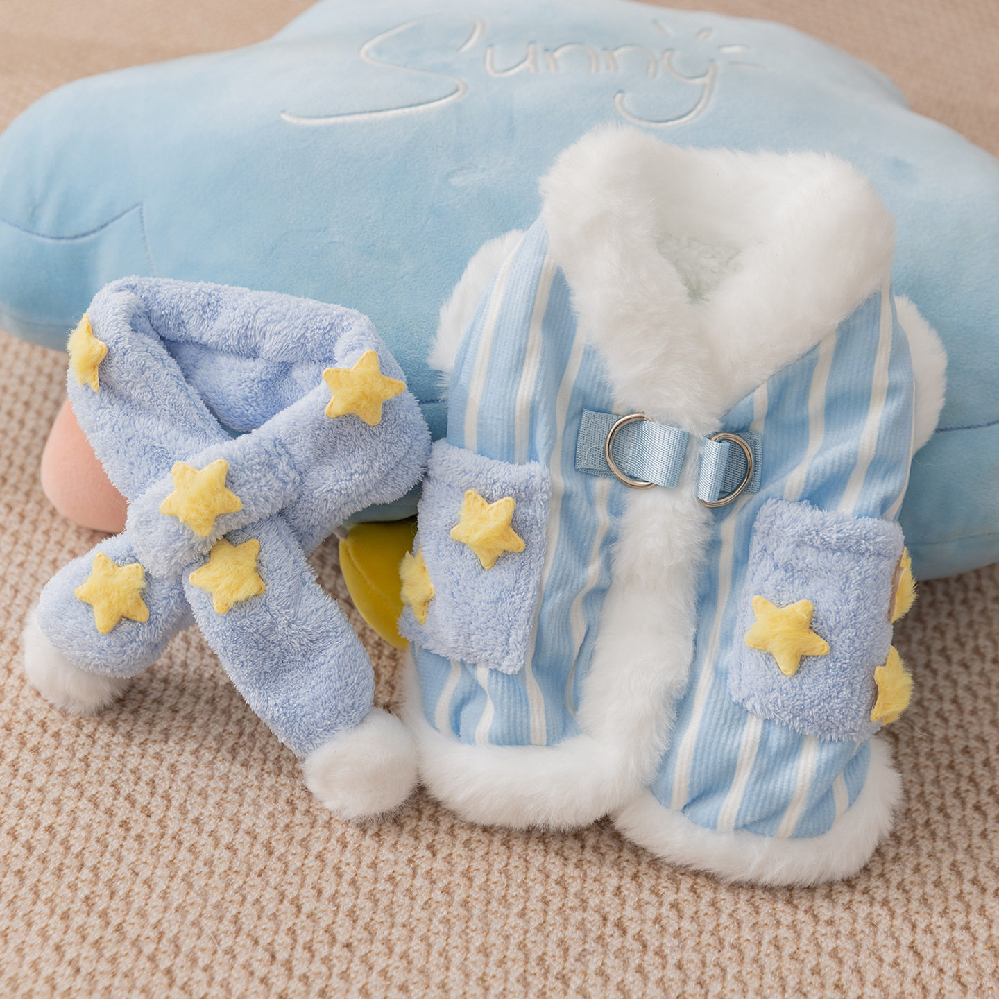 狗狗衣服秋冬季保暖清新满天星条纹围巾牵引马甲中小型犬宠物衣服,宠物/宠物食品及用品,狗宠物服装/雨衣,淘宝优惠券,粉丝福利购,淘宝优惠卷