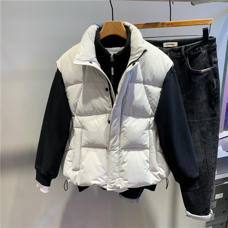 男士立领羽绒马甲加厚