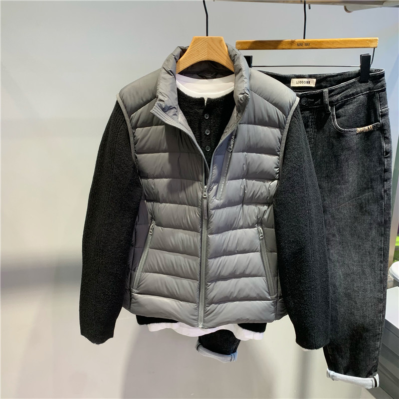 保暖轻便立领羽绒服马甲