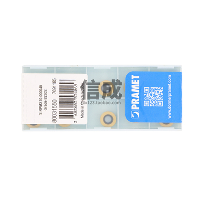 正品原装PRAMET普拉米特S-RPMX10-000045 8230S数控圆形铣削刀片