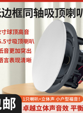 惠威VQ6/VQ8无边框定阻同轴环绕立体声音响客厅影院背景音乐音箱