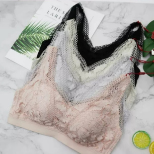 清仓 专柜正品中薄ABC杯无钢圈舒适双排扣亲肤棉甜美蕾丝定型文胸