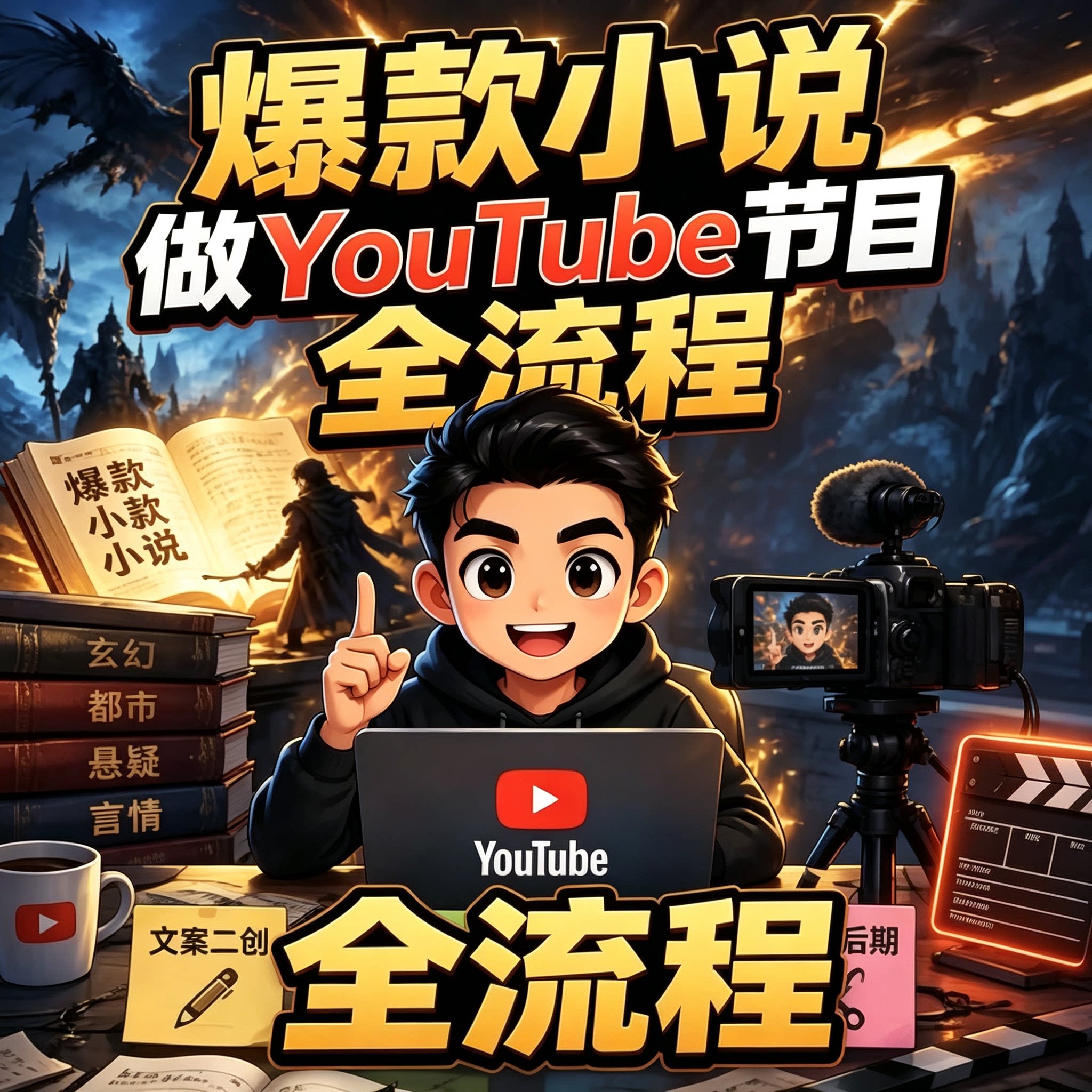 小说改编YouTube节目制作FLASH/动画制作