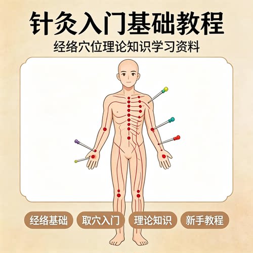 针灸入门基础教程经络穴位理论取穴方法中医学习电子资料