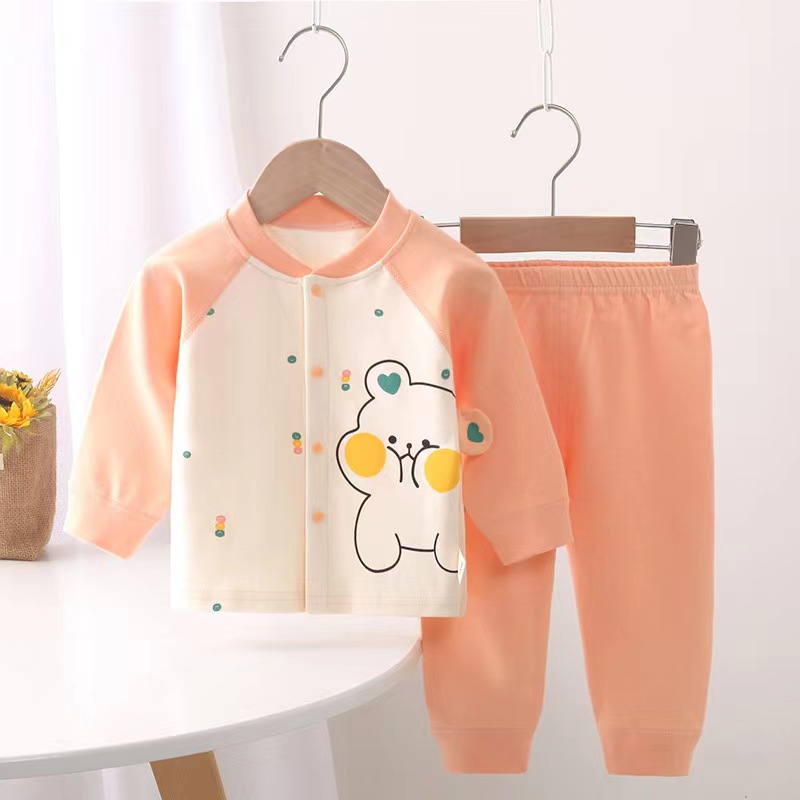 两件套春秋新款婴儿卡通无骨