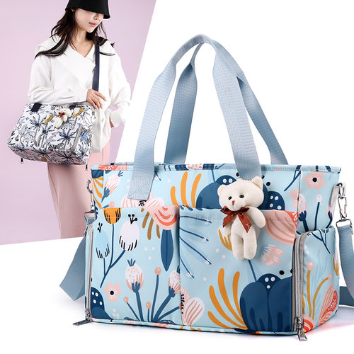 大容量斜挎女单肩托特妈妈包