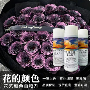 鲜花喷漆网红鲜花专用喷色剂花 颜色鲜花喷漆乌梅子酱鲜花喷漆