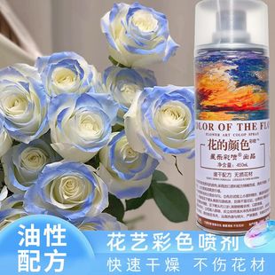 5瓶 颜色花店专用喷漆喷色剂碎冰蓝手摇速干喷花艺彩色 批发花