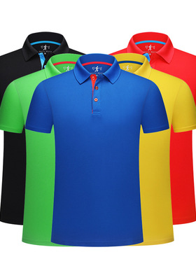 夏季拼色运动排汗速干衣翻领POLO衫T恤上衣 工作服厂服定制LOGOPo