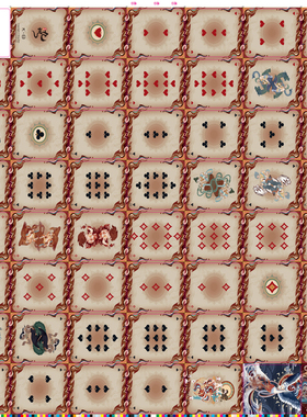 汇奇uncut未裁剪版纸牌扑克牌 稀有收藏周边挂墙装裱展示未切割UC