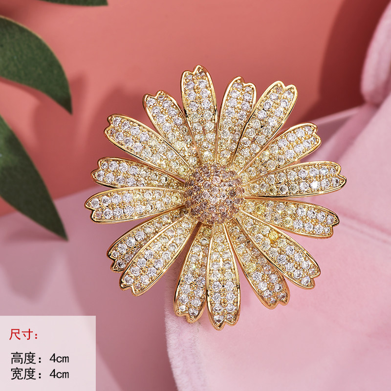 直播专享 玛格丽特雏菊胸针 J