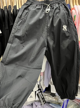 实体店夏装男童女童黑色超薄休闲裤大童镂空休闲裤速干裤