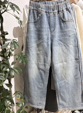 2026春装新款女童蓝色烫钻牛仔裤中大童休闲百搭长裤