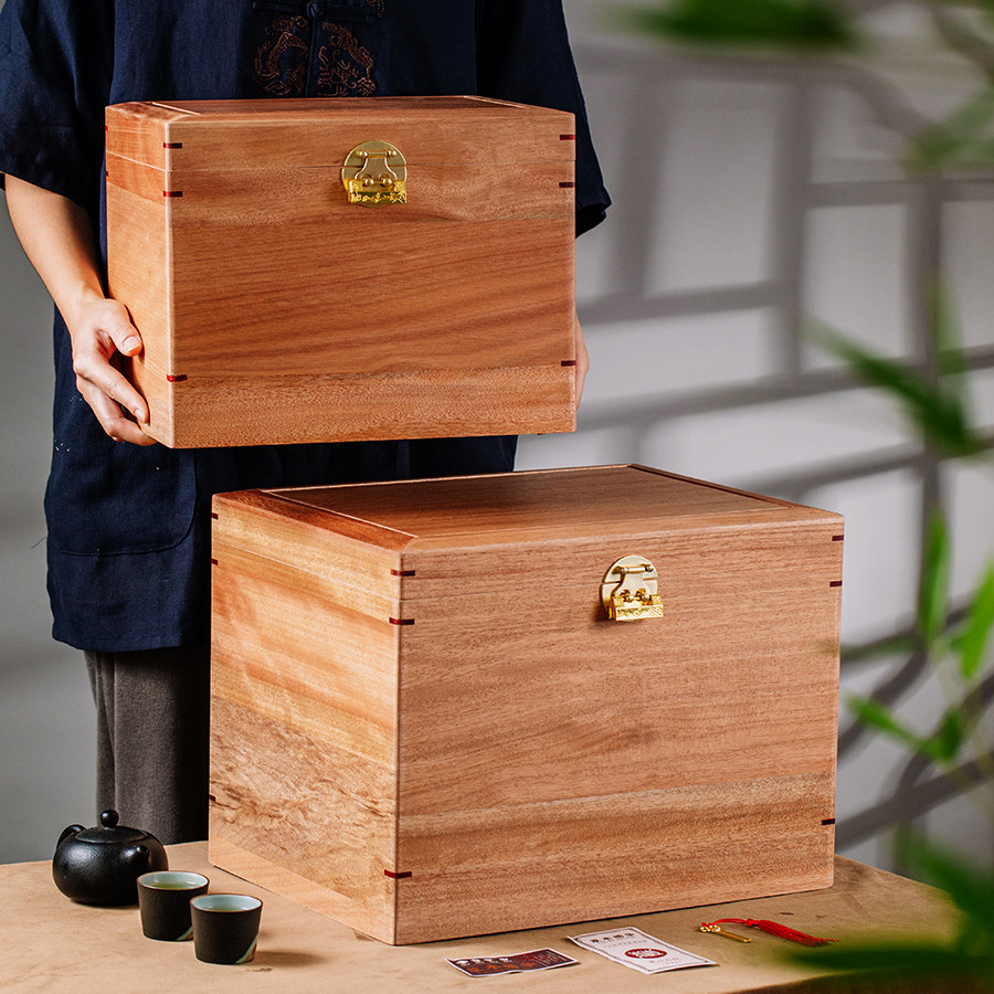 茶叶包装盒奥古曼实木大号5-10斤收藏储存箱普洱茶单株高货传家宝