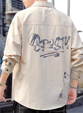 啄木鸟长袖100%纯棉青少衬衫男