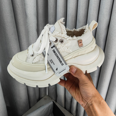 檀健次同款开口笑帆布鞋