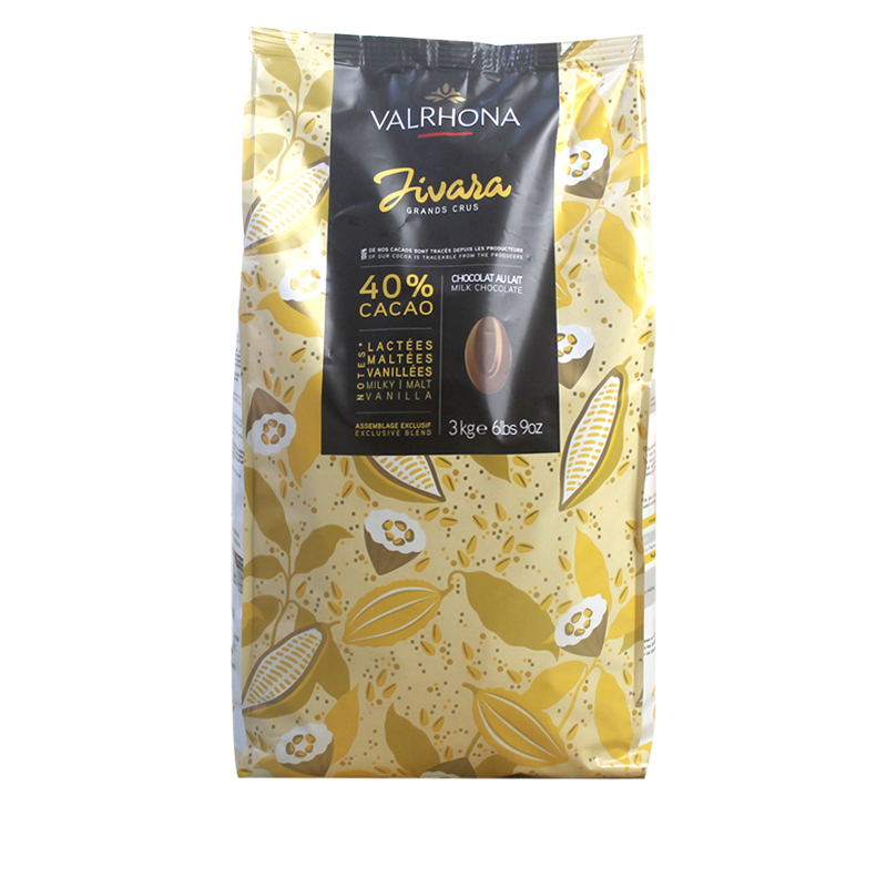 Valrhona法芙娜牛奶巧克力币3kg 40%吉瓦娜牛奶巧克豆 法国进口