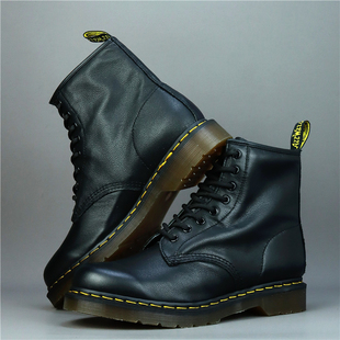 孤品男士休闲高帮皮鞋欧美风机车男工装马丁靴头层牛皮固特异男鞋