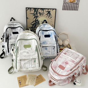 书包初中生女生新中式国风痛包大容量高颜值古风双肩包高中生背包