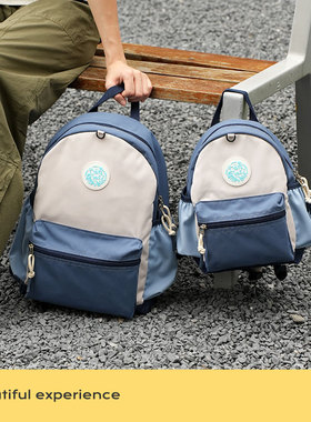 CANVAS REPUBLIC防走失儿童书包 轻便防泼水小学生撞色双肩背包