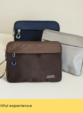 防泼水大容量出差旅行洗漱包 简约纯色便携收纳包化妆包