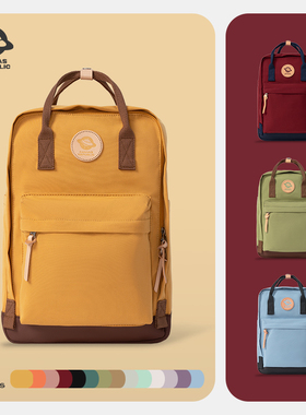 canvasrepublic帆布共和国双肩包女电脑包背包户外旅行包学生书包