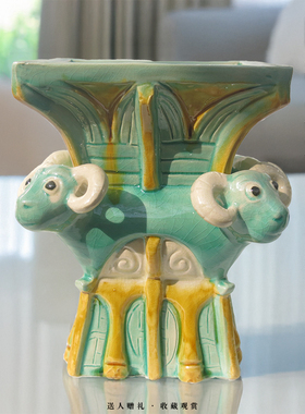 桌面陶瓷摆件花瓶中式