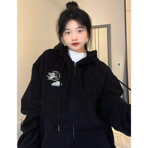 常规宽松街头印花连帽卫衣
