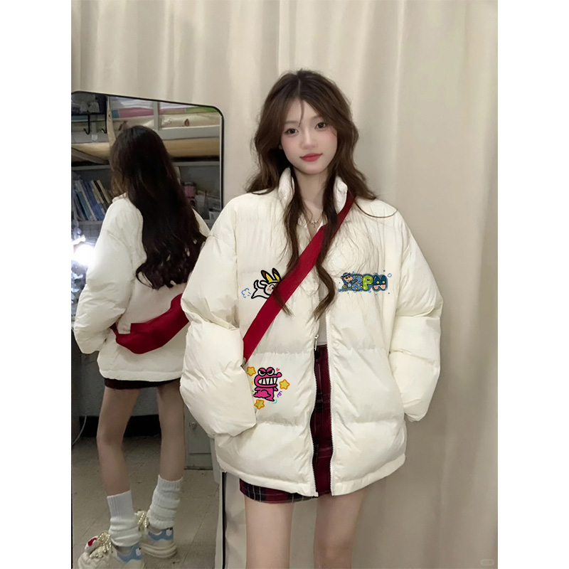 轻薄90白鸭绒印花白鸭绒羽绒服