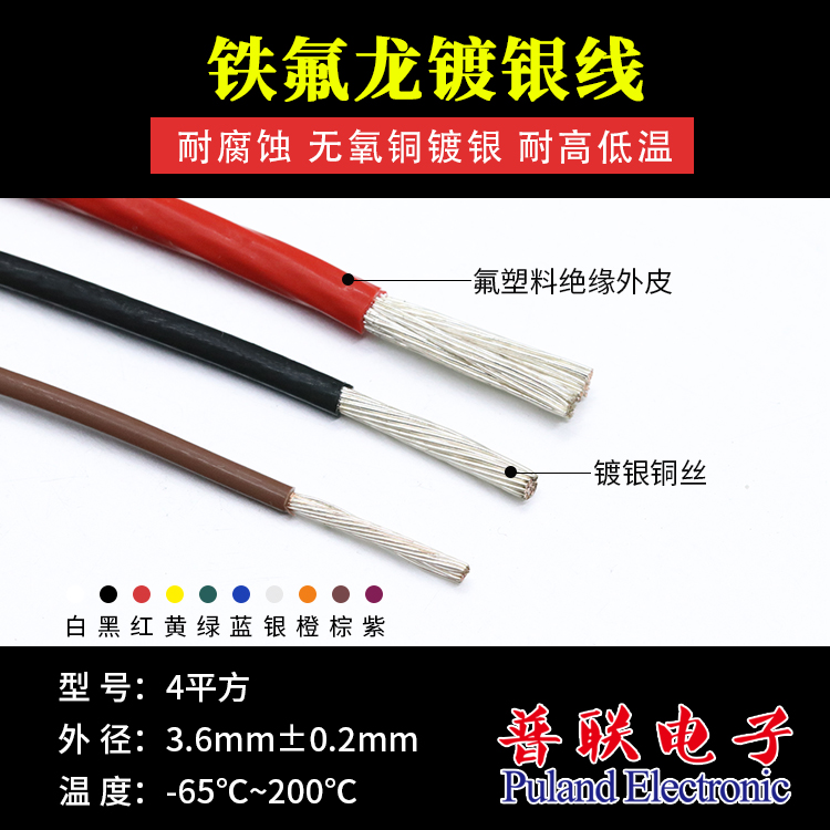 高温镀银铜线镀银线4平方进口